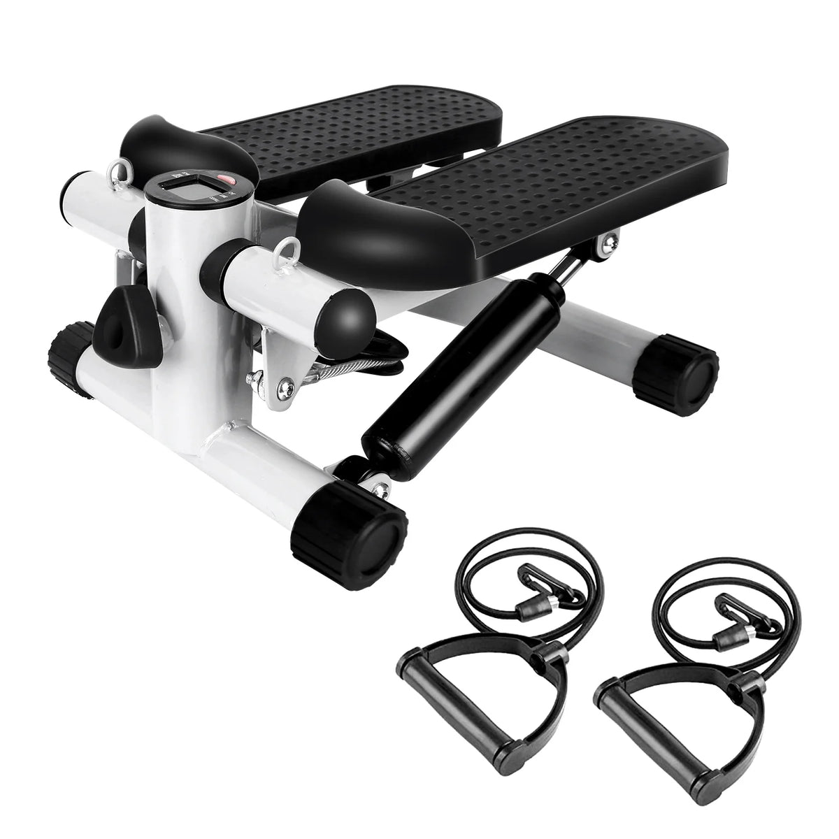 Mini Fitness Stepper with Resistance Bands & LCD Monitor