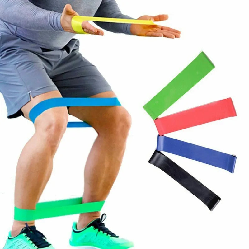 Resistance Bands Set of 5 - TPE Elastic Workout Bands for Gym, Strength Training, Yoga & Pilates